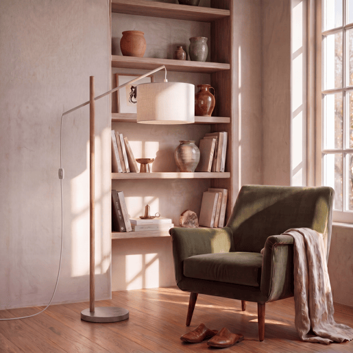 Candeeiro de pé NORDIC 40W E27 167x76x35cm marca CONFORAMA