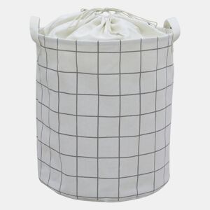 Cesto de roupa HOUSE tecido 45x40x40cm cor branco