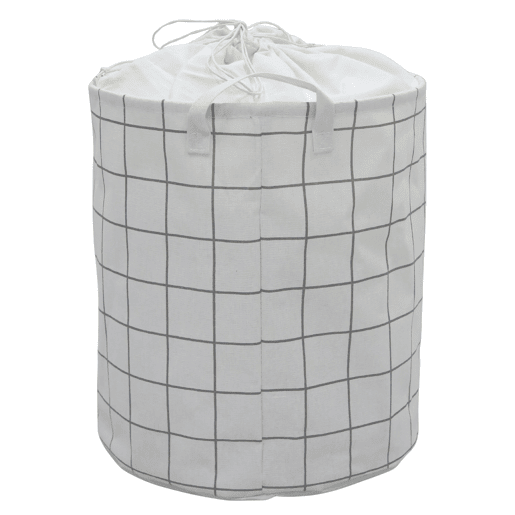 Cesto de roupa HOUSE tecido 45x40x40cm cor branco