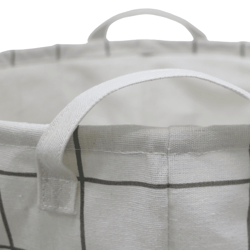 Cesto de roupa HOUSE tecido 45x40x40cm cor branco