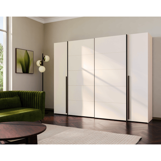 Roupeiro SAND 210x270cm 2 portas de bater e 2 portas de correr