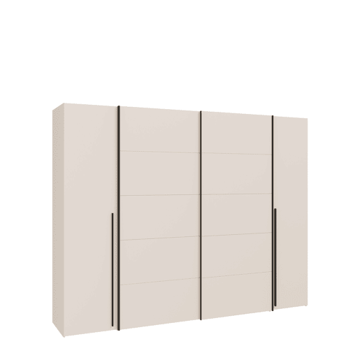 Roupeiro SAND 210x270cm 2 portas de bater e 2 portas de correr