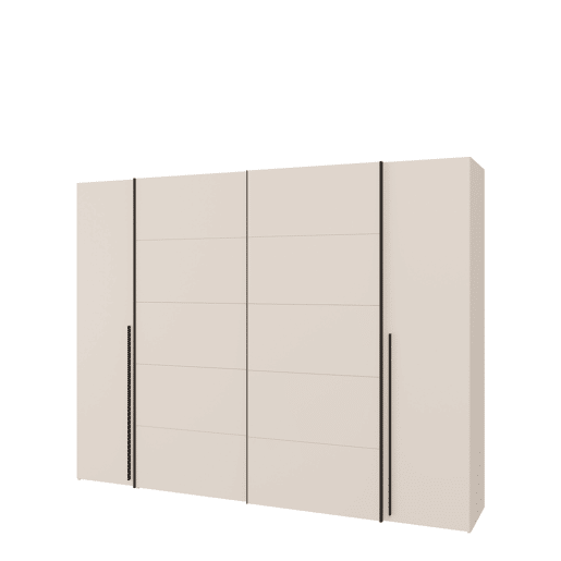 Roupeiro SAND 210x270cm 2 portas de bater e 2 portas de correr