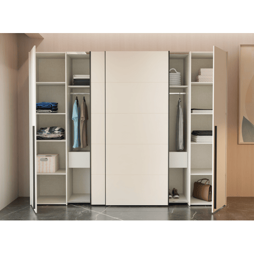 Roupeiro SAND 210x270cm 2 portas de bater e 2 portas de correr