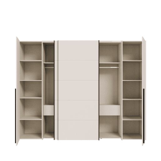 Roupeiro SAND 210x270cm 2 portas de bater e 2 portas de correr