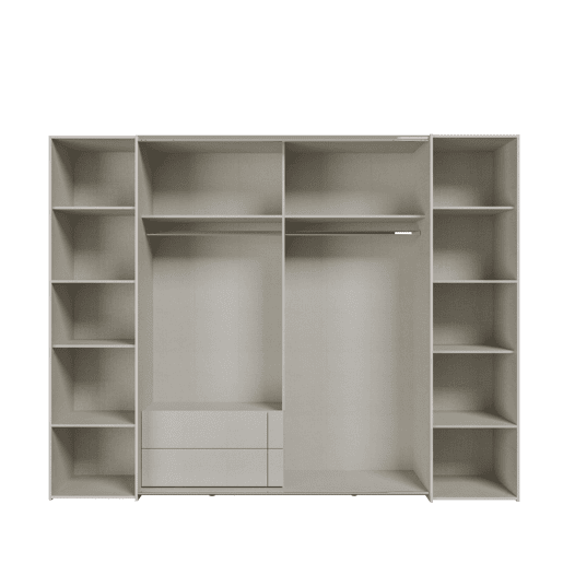 Roupeiro SAND 210x270cm 2 portas de bater e 2 portas de correr