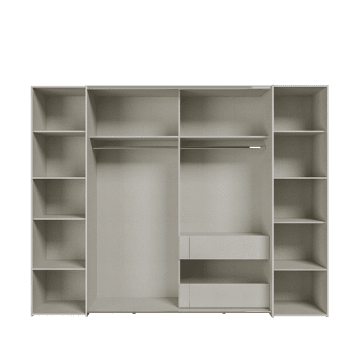 Roupeiro SAND 210x270cm 2 portas de bater e 2 portas de correr