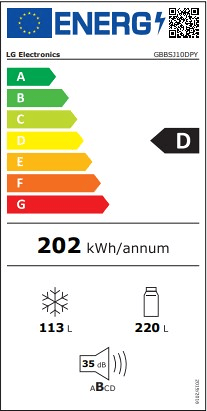 Combinado LG GBBSJ10DPY 333 litros No Frost