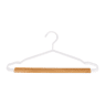 Conjunto 3 cabides WOOD em madeira e metal 20x42x1,2cm cor branco
