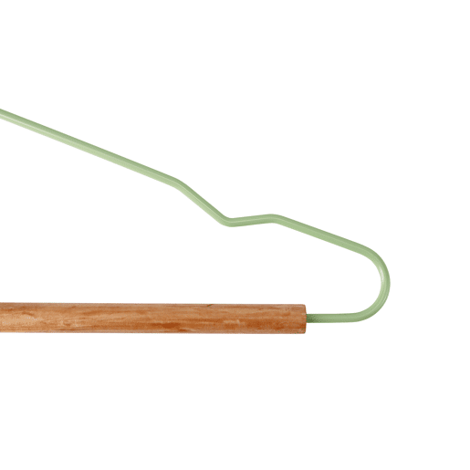 Conjunto 3 cabides WOOD em madeira e metal 20x42x1,2cm cor cinza