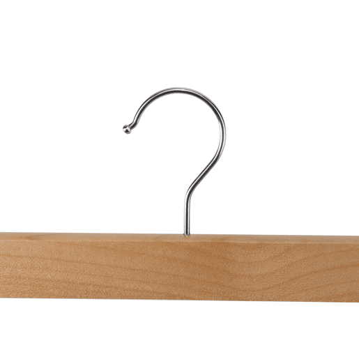 Conjunto 3 cabides para calças PINZA 16x35,5cm metal e madeira