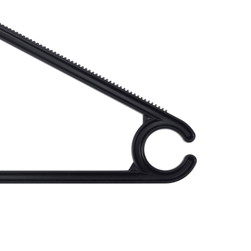 Conjunto de 10 cabides PLASTIKO 20,8x40x0,8cm cor preto