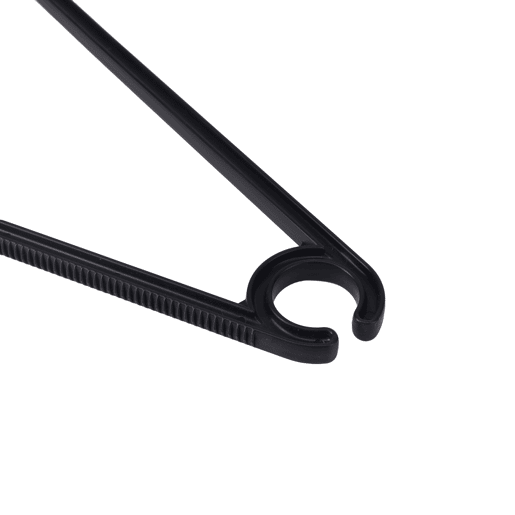 Conjunto de 10 cabides PLASTIKO 20,8x40x0,8cm cor preto