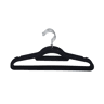 Conjunto de 5 cabides VELVET 22x41x0,5cm cor preto