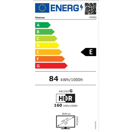 TV 65 polegadas HISENSE 65E8Q Smart TV Mini-LED