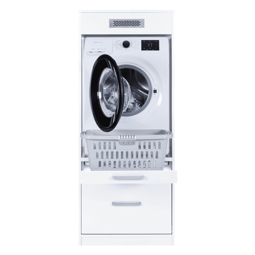 Módulo médio STIL para máquina da roupa 1 gaveta 67x164cm branco