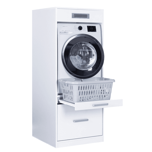 Módulo médio STIL para máquina da roupa 1 gaveta 67x164cm branco