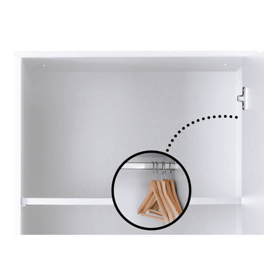 Módulo alto STIL com 1 porta e prateleiras 67x164cm branco Módulo alto STIL com 1 porta e prateleiras 67x164cm branco