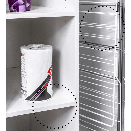 Módulo alto STIL varredor 1 porta e prateleiras 67x164cm branco