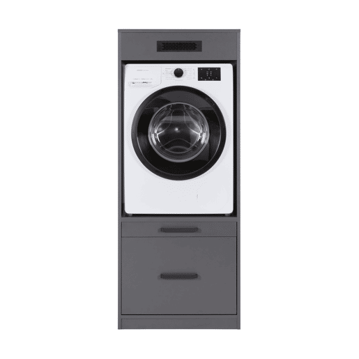 Módulo médio STIL para máquina da roupa 1 gaveta 67x164cm cinza