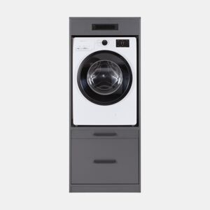 Módulo médio STIL para máquina da roupa 1 gaveta 67x164cm cinza