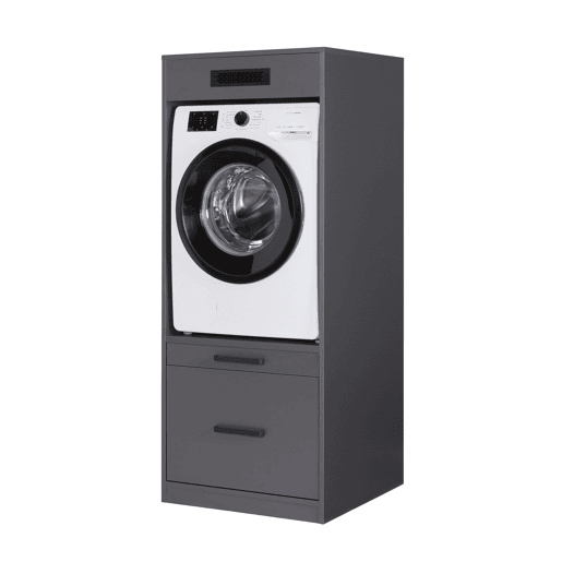 Módulo médio STIL para máquina da roupa 1 gaveta 67x164cm cinza