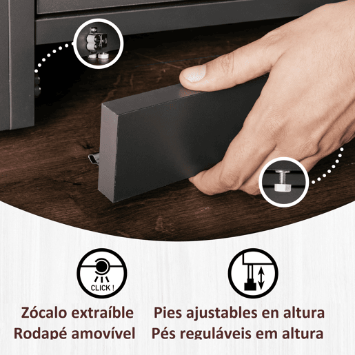 Módulo alto STIL com 3 portas 67x164cm cinza Módulo alto STIL com 3 portas 67x164cm cinza