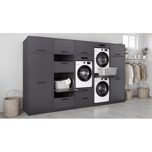 Módulo alto STIL varredor 1 porta e prateleiras 67x164cm cinza Módulo alto STIL varredor 1 porta e prateleiras 67x164cm cinza
