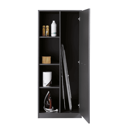 Módulo alto STIL varredor 1 porta e prateleiras 67x164cm cinza Módulo alto STIL varredor 1 porta e prateleiras 67x164cm cinza