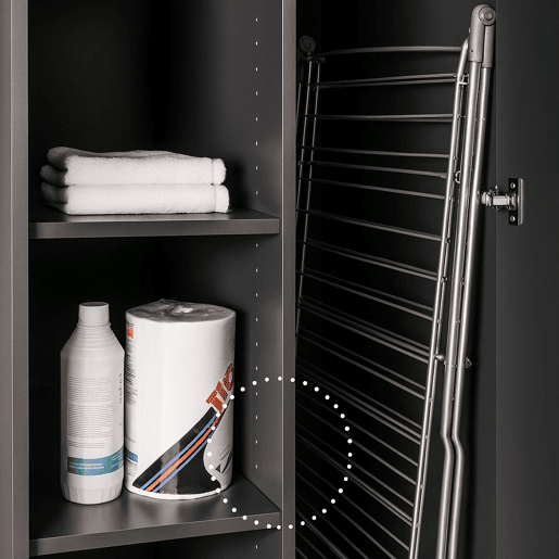 Módulo alto STIL varredor 1 porta e prateleiras 67x164cm cinza Módulo alto STIL varredor 1 porta e prateleiras 67x164cm cinza