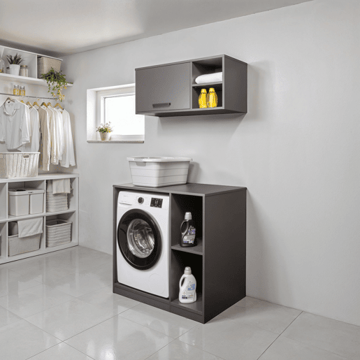 Módulo baixo STIL para máquina da roupa 99x98cm cinza Módulo baixo STIL para máquina da roupa 99x98cm cinza