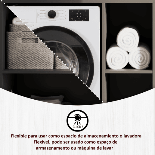 Módulo baixo STIL para máquina da roupa 99x98cm cinza Módulo baixo STIL para máquina da roupa 99x98cm cinza