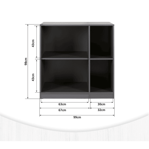Módulo baixo STIL para máquina da roupa 99x98cm cinza Módulo baixo STIL para máquina da roupa 99x98cm cinza