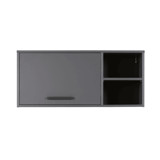 Módulo de parede STIL com 1 porta e prateleiras 99x44cm cinza Módulo de parede STIL com 1 porta e prateleiras 99x44cm cinza