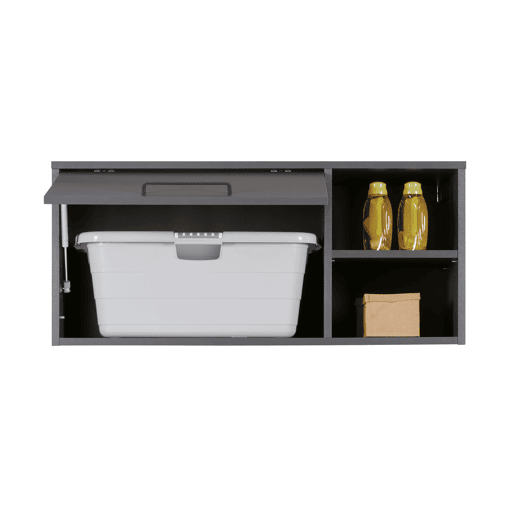 Módulo de parede STIL com 1 porta e prateleiras 99x44cm cinza Módulo de parede STIL com 1 porta e prateleiras 99x44cm cinza