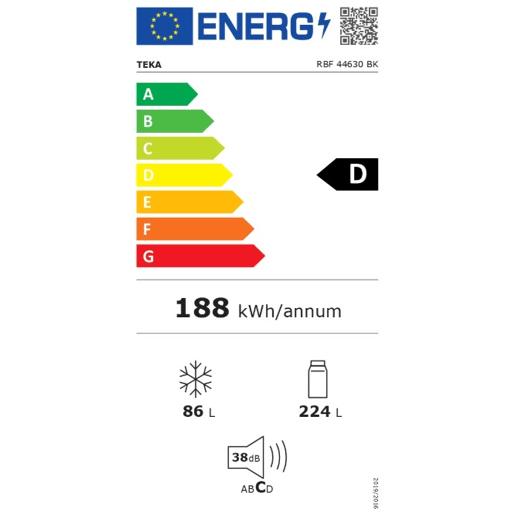 Combinado TEKA RBF 44630 WH 310 litros No Frost
