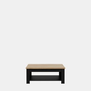 Mesa de centro elevável VERONA preto e madeira