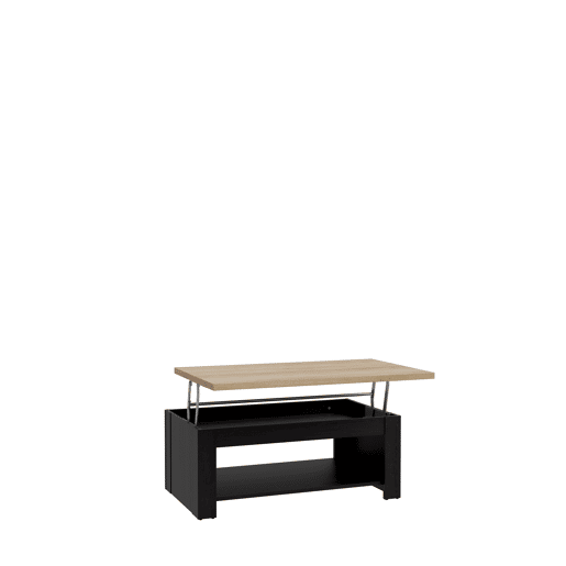 Mesa de centro elevável VERONA preto e madeira Mesa de centro elevável VERONA preto e madeira