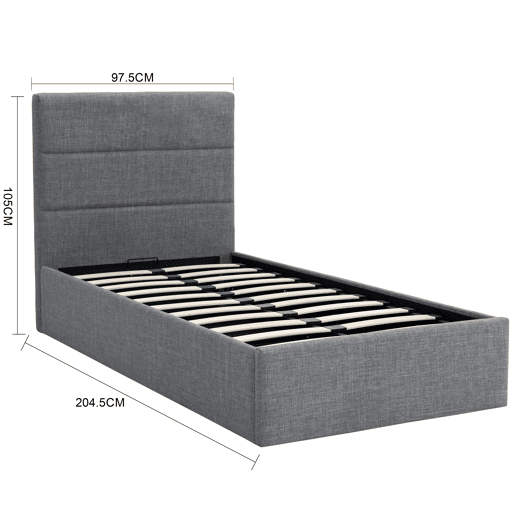 Cama abatÃvel NIZA 90x190cm cor cinza Cama abatÃvel NIZA 90x190cm cor cinza