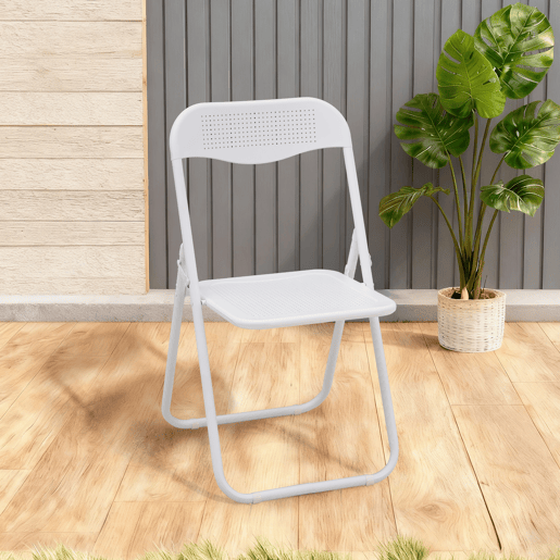 Cadeira de jardim dobrável FOLDY branco