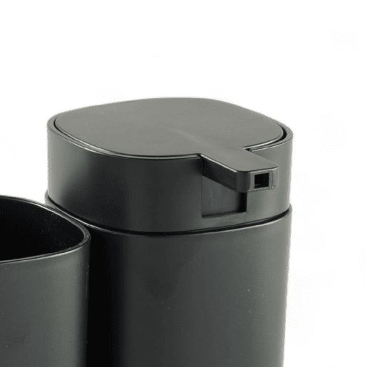 Conjunto de banho WASHBASIN saboneteira e copo preto