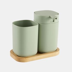 Conjunto de banho WASHBASIN saboneteira e copo verde