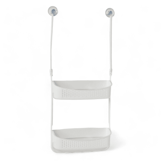 Suporte para acessórios BAÑO com 2 prateleiras branco Suporte para acessórios BAÑO com 2 prateleiras branco