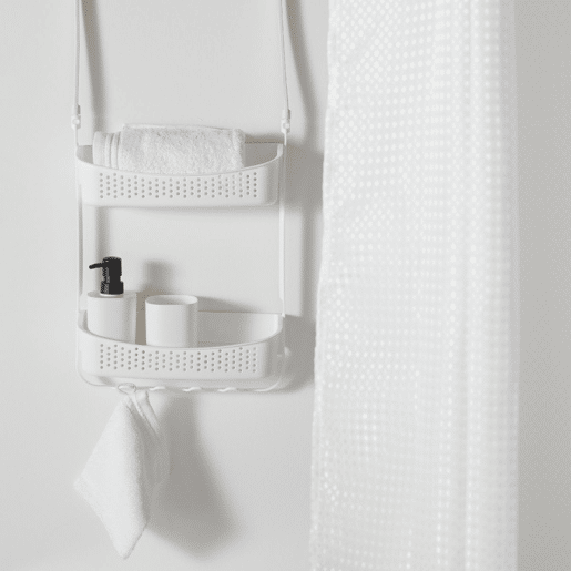 Suporte para acessórios BAÑO com 2 prateleiras branco Suporte para acessórios BAÑO com 2 prateleiras branco