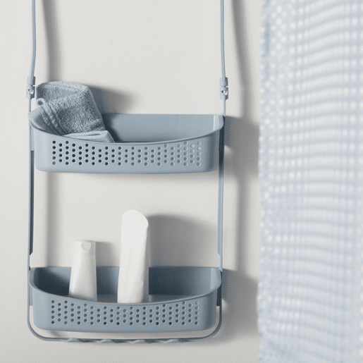 Suporte para acessórios BAÑO com 2 prateleiras azul Suporte para acessórios BAÑO com 2 prateleiras azul