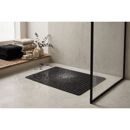 Tapete de banho PVC 65x35cm preto Tapete de banho PVC 65x35cm preto