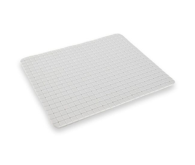 Alfombra baño pvc 65x35cm color blanco