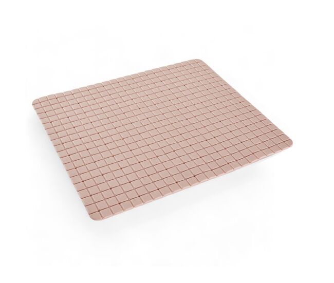 Alfombra baño pvc 65x35cm color rosa