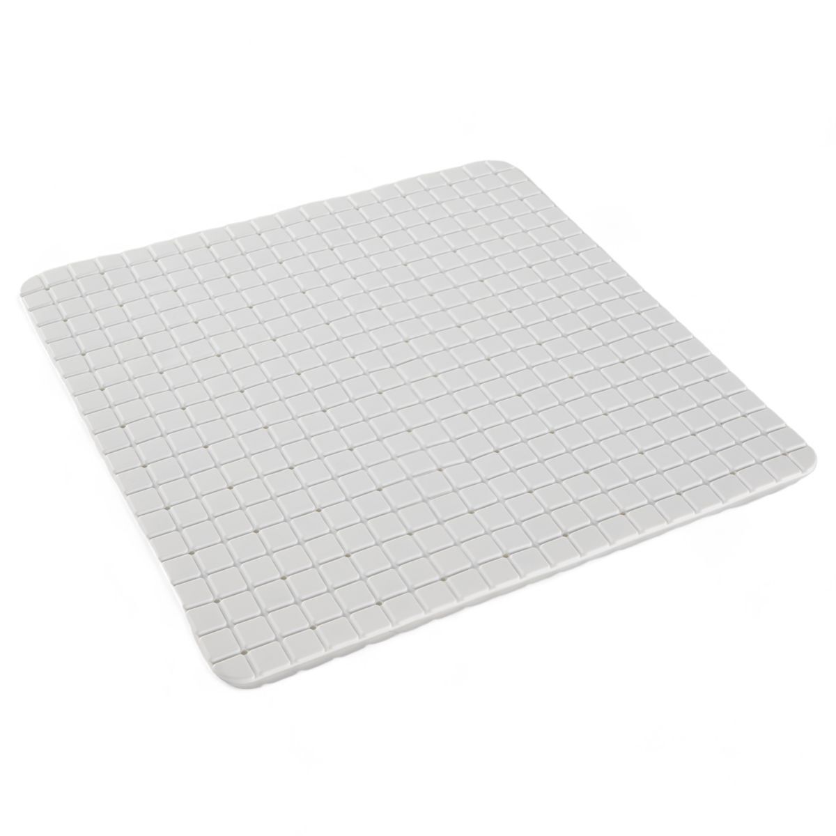 Alfombra baño pvc 50x50cm color blanco