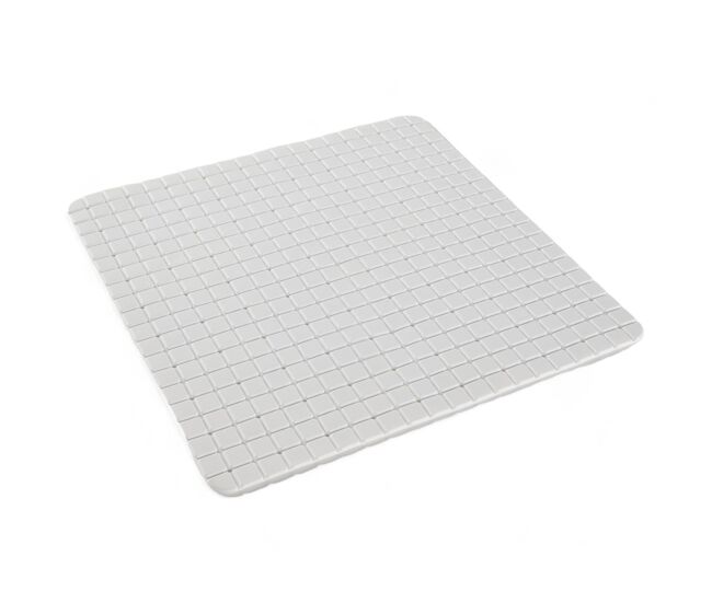 Alfombra baño pvc 50x50cm color blanco